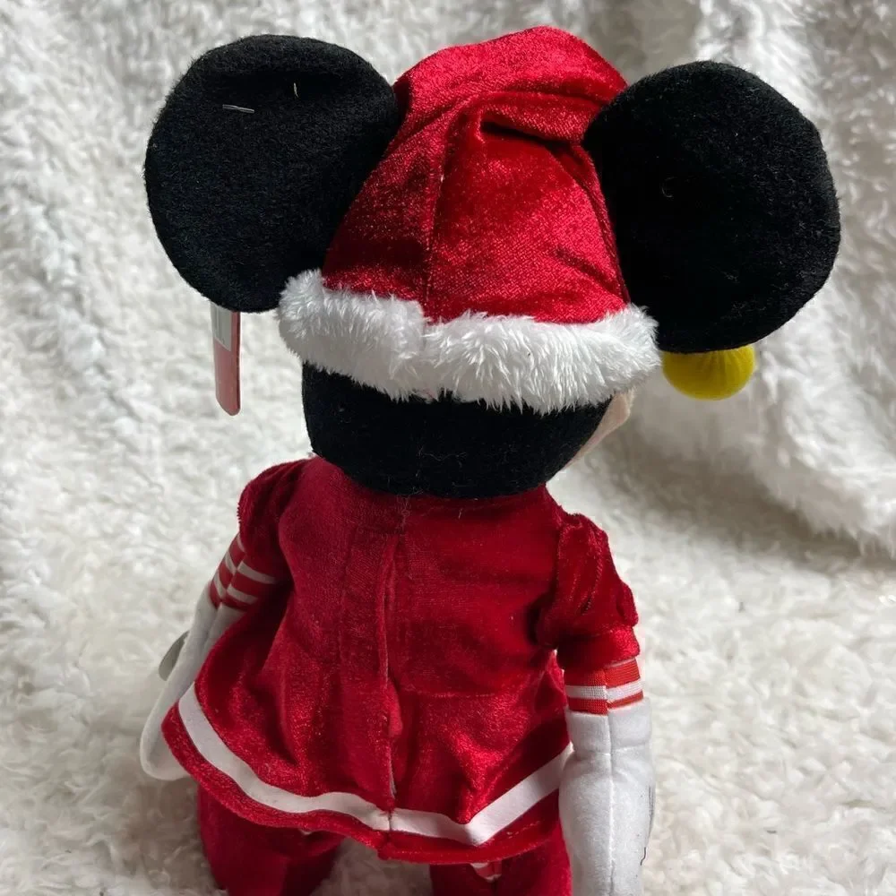 NWT Disney singing  & dancing Christmas Minnie dress up in red velvet & …
